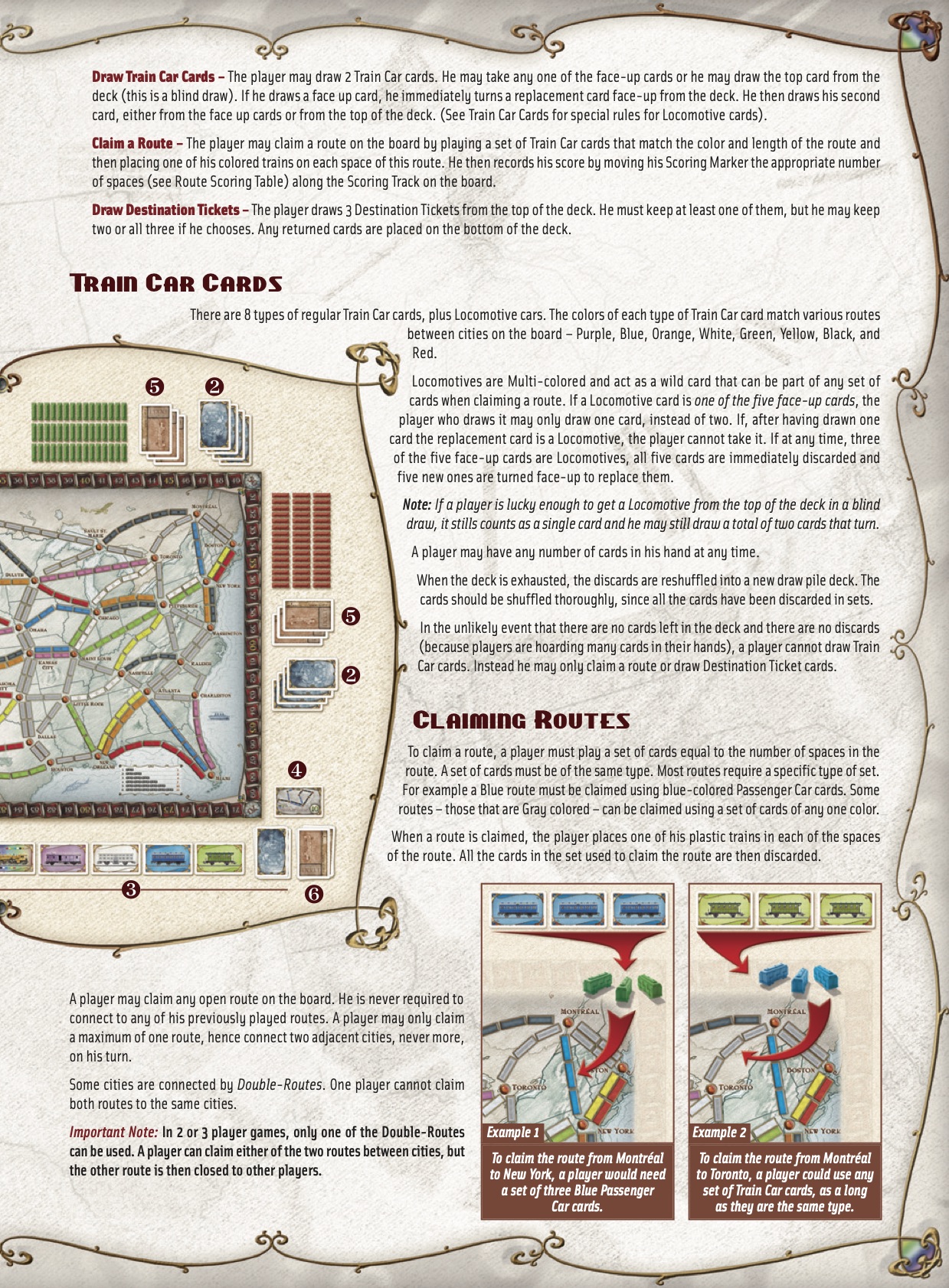 Page from Ticket to Ride rules