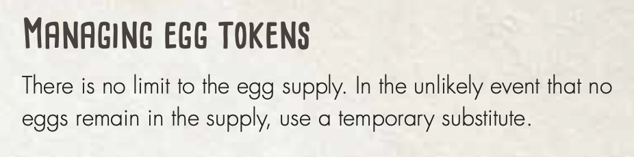 Managing egg tokens