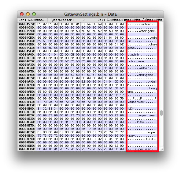 Superhub Configuration Password Dump